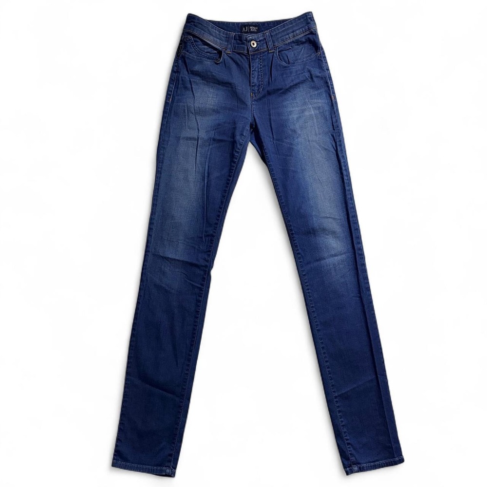 Armani Jeans Womens Vintage Dark Wash Skinny Jeans Size 27 AJ Blue Designer